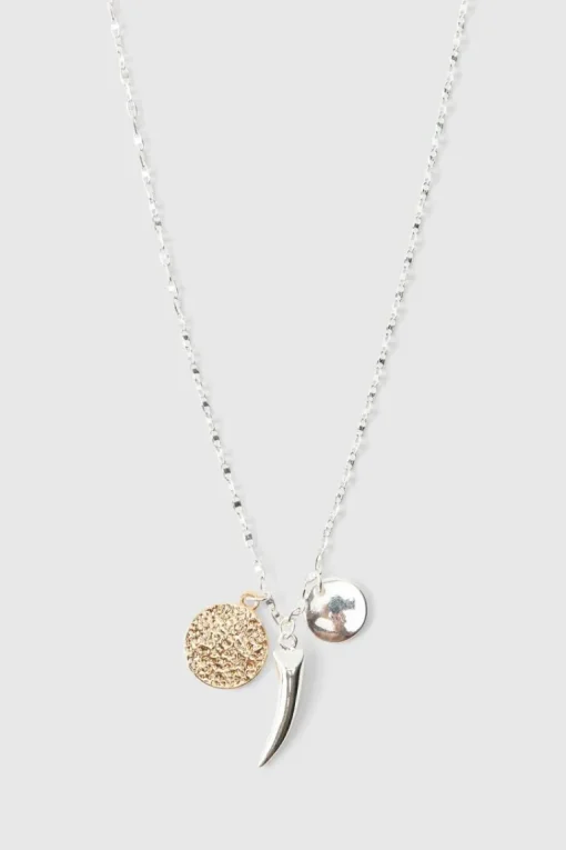 Silver Necklace With Charms
