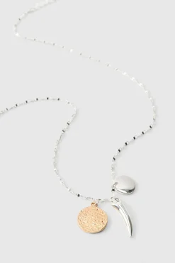 Silver Necklace With Charms