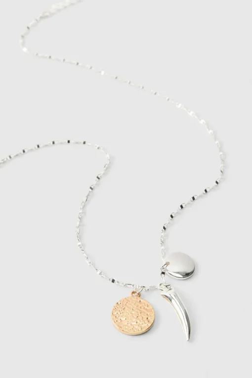 Silver Necklace With Charms