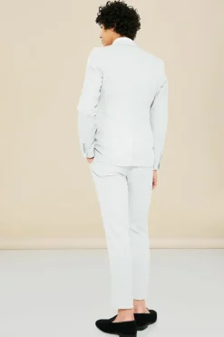 Single Breasted Skinny Textured Suit Jacket