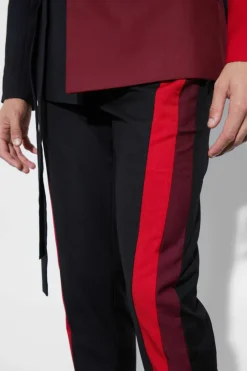 Skinny Fit Colour Block Panel Suit Trouser