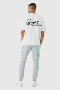 Skinny Fit Panelled Cargo Joggers