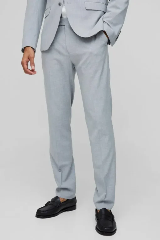 Skinny Grey Suit Trousers