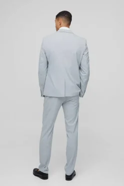 Skinny Grey Suit Trousers
