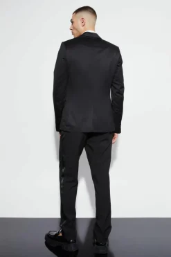 Skinny Satin Suit Jacket