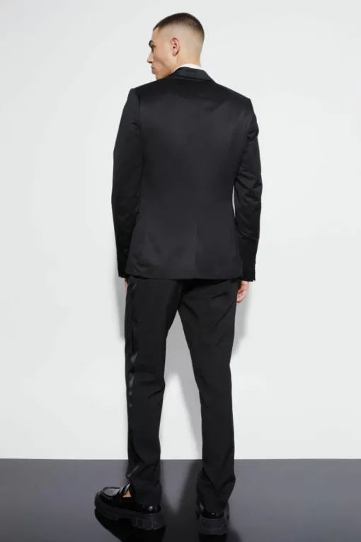 Skinny Satin Suit Jacket