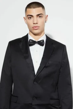 Skinny Satin Suit Jacket