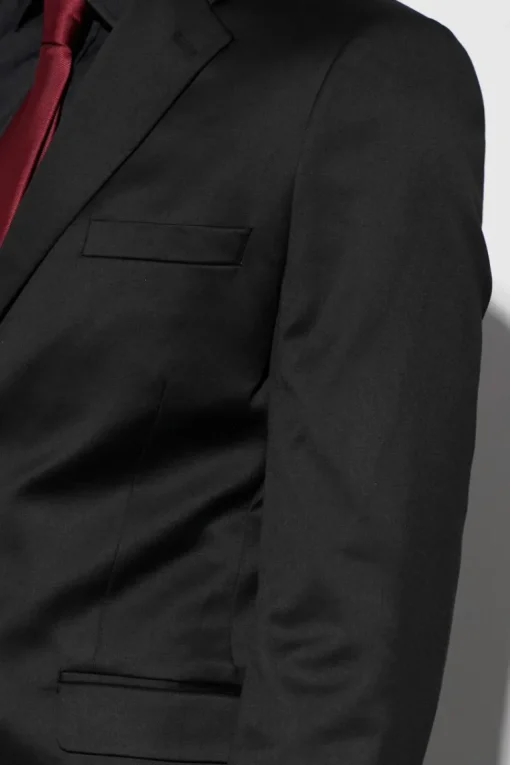 Skinny Satin Suit Jacket