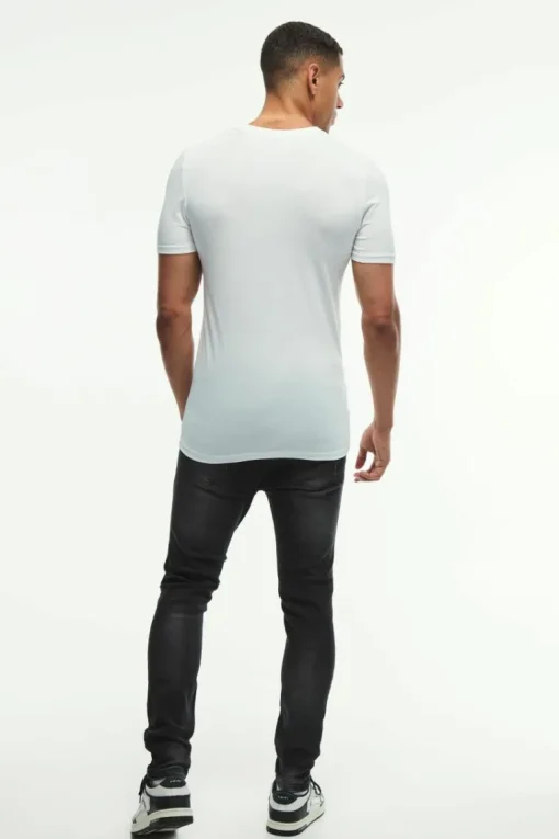 Skinny Stretch All Over Rip & Repair Paint Splatter Jeans