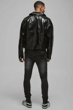 Skinny Stretch Stacked Biker Rip & Repair Jeans