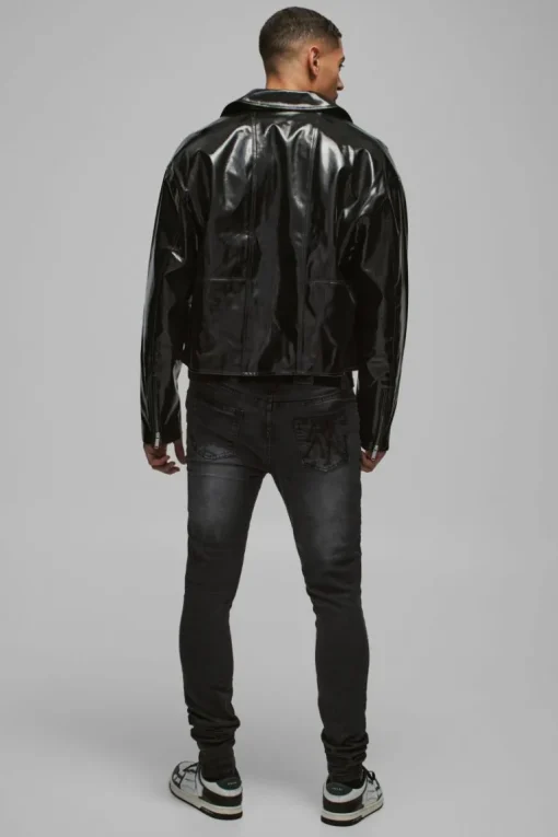 Skinny Stretch Stacked Biker Rip & Repair Jeans