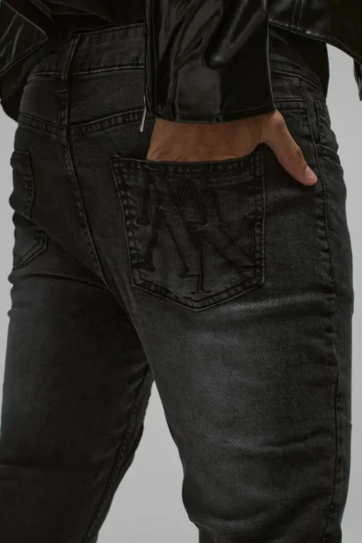 Skinny Stretch Stacked Biker Rip & Repair Jeans