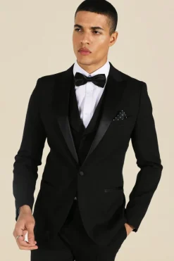 Skinny Tuxedo Single Breasted Suit Jacket