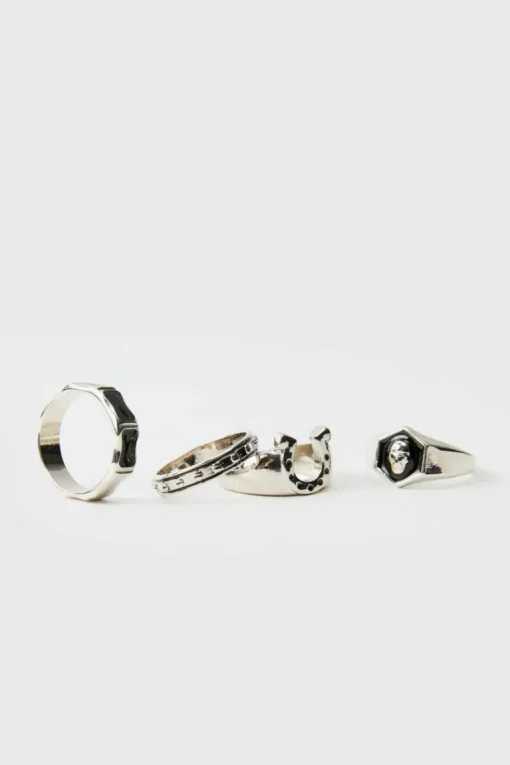Skull Ring 4 Pack