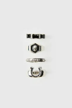 Skull Ring 4 Pack
