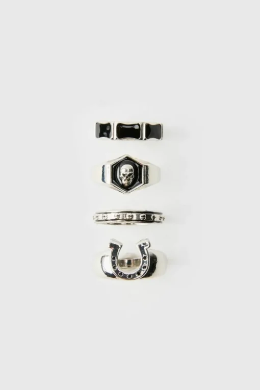 Skull Ring 4 Pack