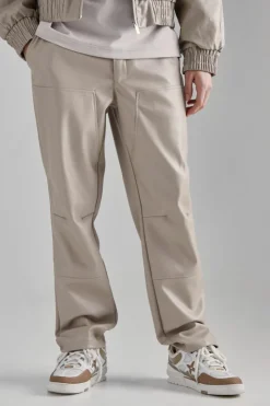 Sleeveless Pu Single Breasted Suit