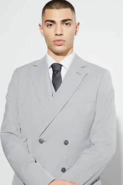 Slim Double Breasted Suit Jacket