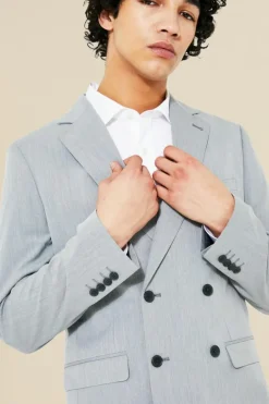 Slim Double Breasted Suit Jacket
