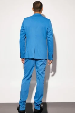Slim Fit Curved Seam Detail Suit Jacket