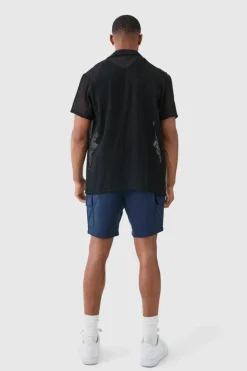 Slim Fit Elasticated Waist Cargo Shorts