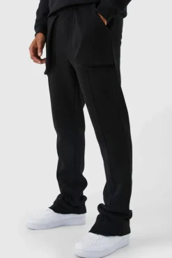 Slim Fit Flared Stacked 3d Pocket Jogger