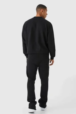 Slim Fit Flared Stacked 3d Pocket Jogger