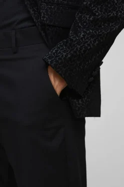 Slim Fit Flock Velour Blazer & Trouser