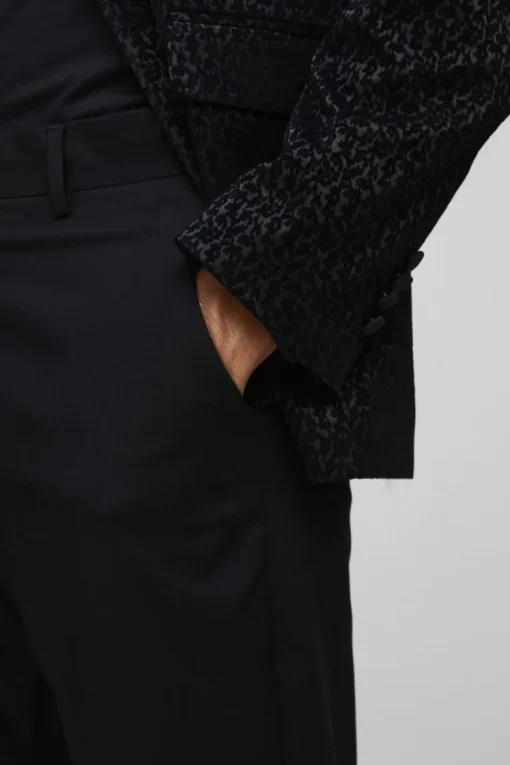 Slim Fit Flock Velour Blazer & Trouser