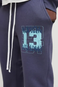 Slim Fit Graffiti 13 Varsity Gusset Jogger