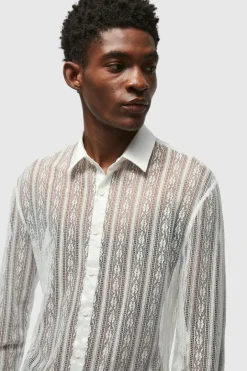 Slim Fit Long Sleeve Lace Shirt