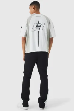 Slim Fit Moto Series Flared Stacked Gusset Jogger