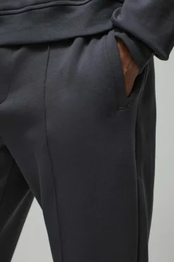 Slim Fit Peached Tapered Pintuck Jogger