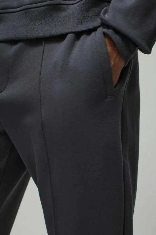 Slim Fit Peached Tapered Pintuck Jogger
