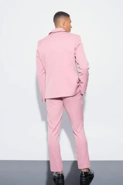 Slim Fit Pink Suit