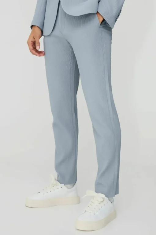 Slim Fit Pleated Suit