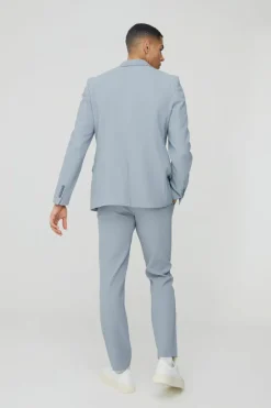 Slim Fit Pleated Suit