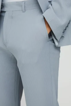 Slim Fit Pleated Suit