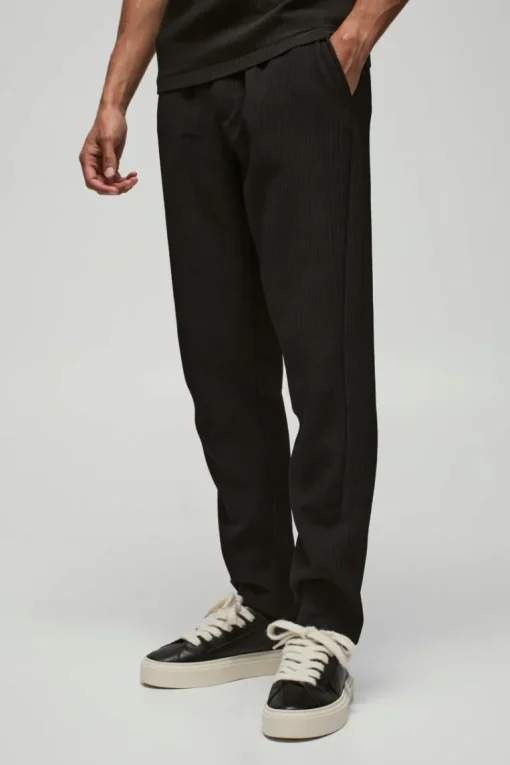 Slim Fit Pleated Trousers