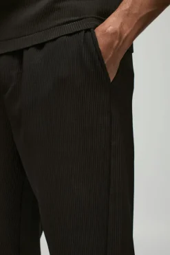 Slim Fit Pleated Trousers