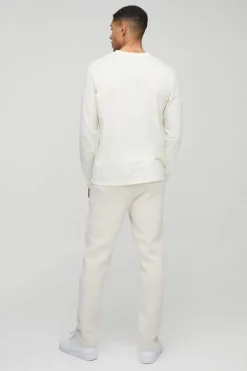Slim Fit Rib Detail Joggers