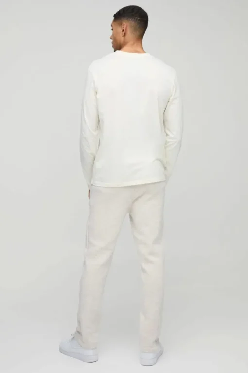 Slim Fit Rib Detail Joggers