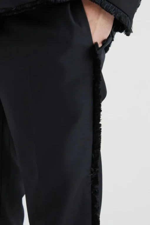 Slim Fit Smart Trousers With Distressing
