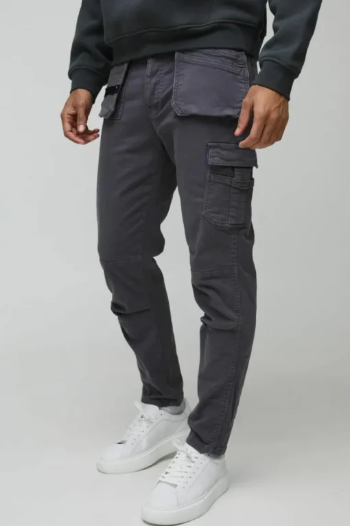 Slim Fit Strap Detail Cargo Trouser