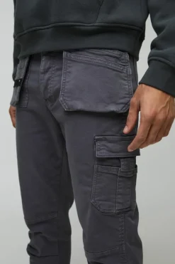 Slim Fit Strap Detail Cargo Trouser