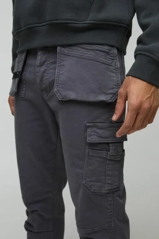 Slim Fit Strap Detail Cargo Trouser