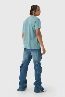 Slim Flared Cargo Gusset Jeans