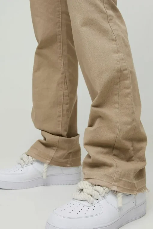 Slim Flared Stacked Tonal Gusset Jeans