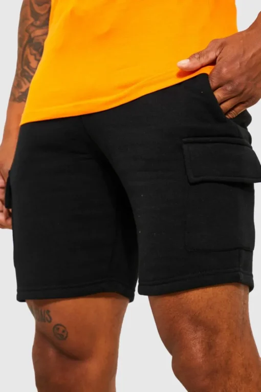 Slim Mid Cargo Jersey Short