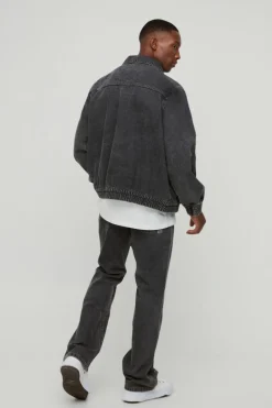 Slim Rigid Flared Embossed Belted Jeans